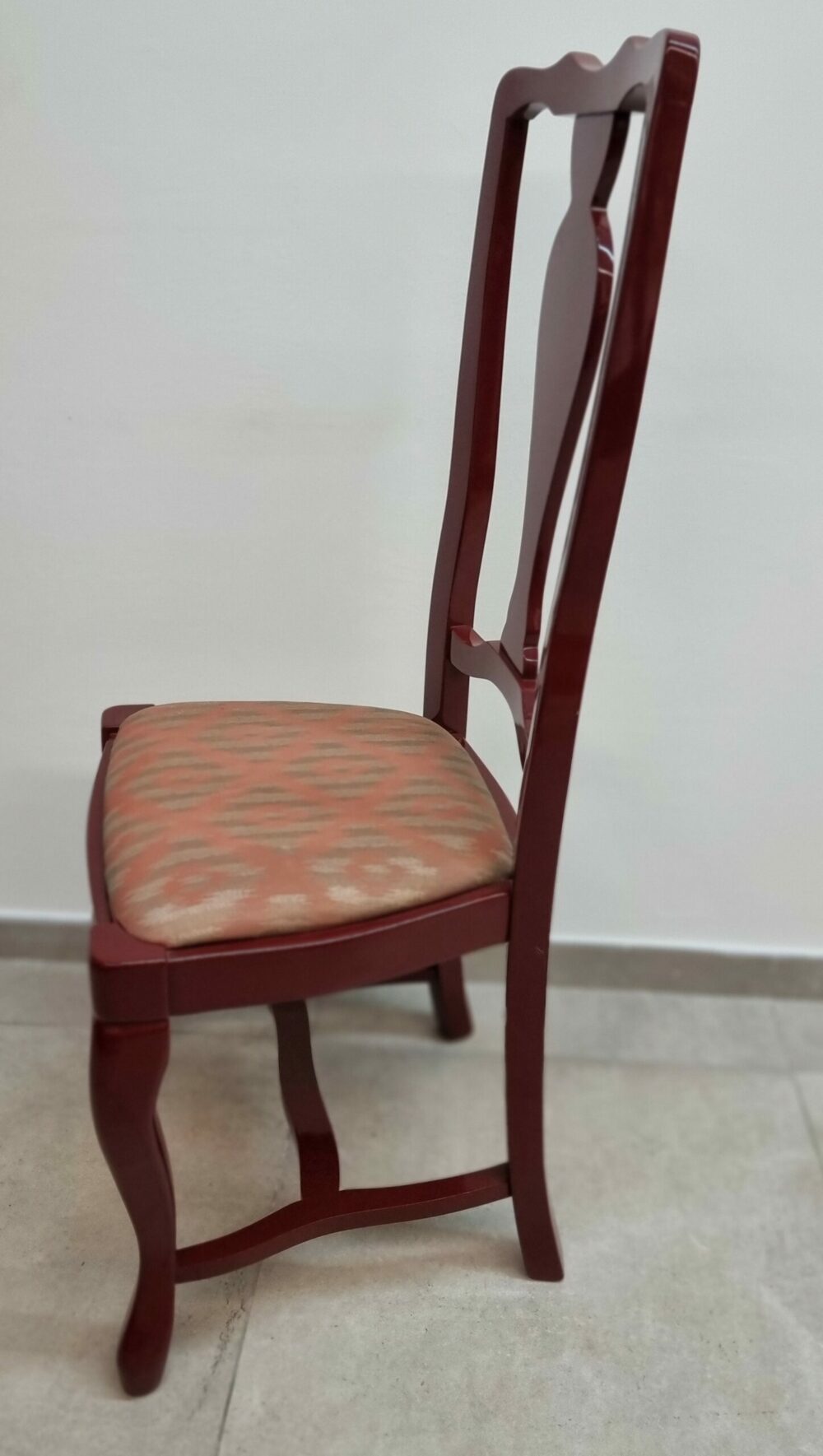 GRUPPO DI 6 SEDIE IN LEGNO LACCATE ROSSE