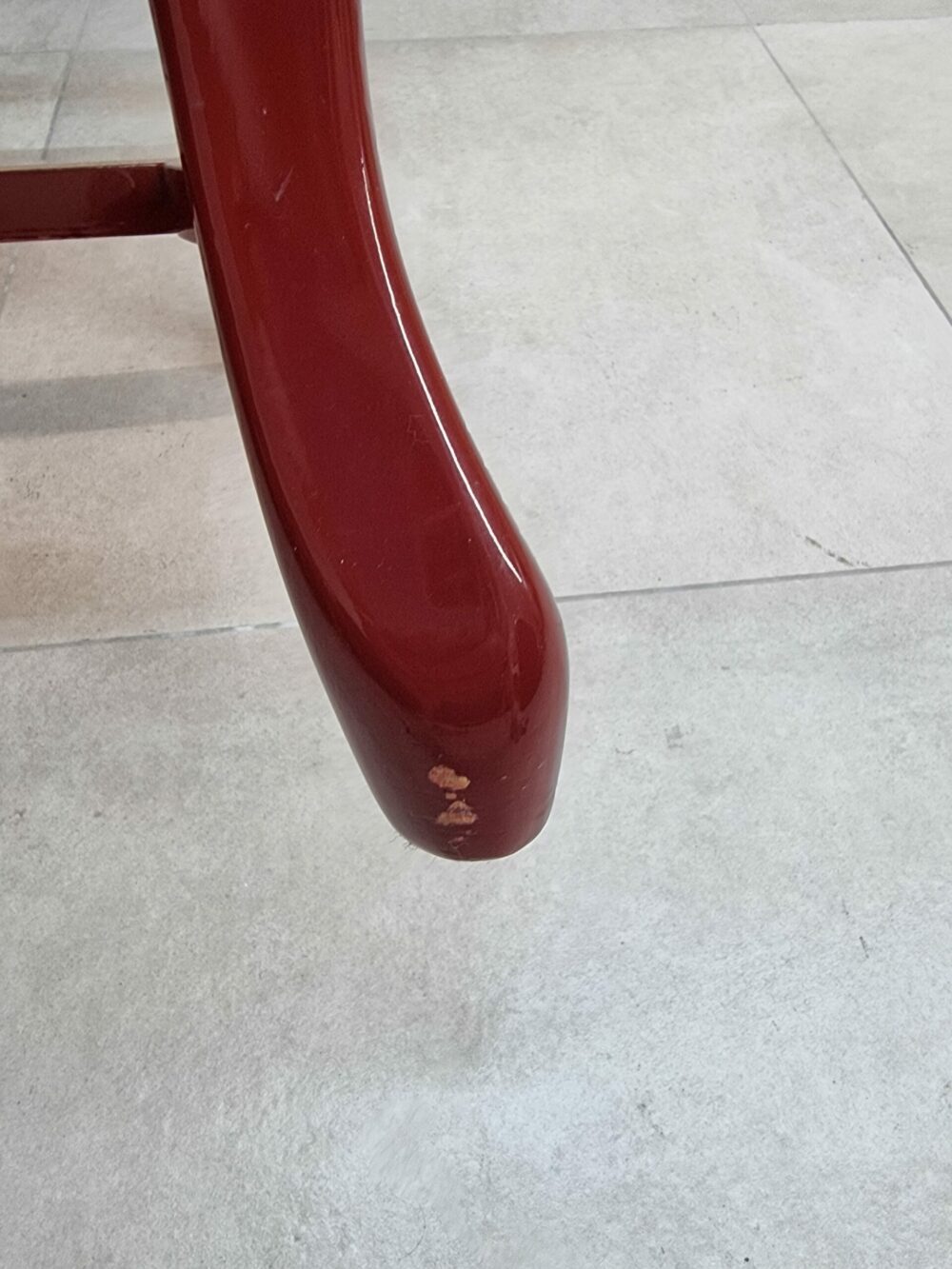 GRUPPO DI 6 SEDIE IN LEGNO LACCATE ROSSE