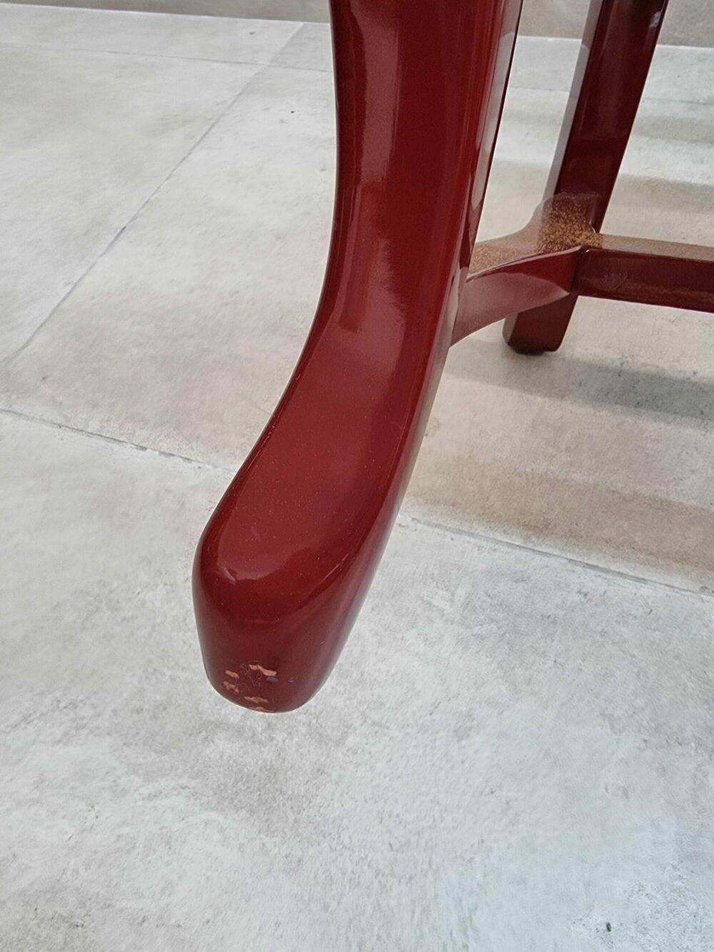 GRUPPO DI 6 SEDIE IN LEGNO LACCATE ROSSE