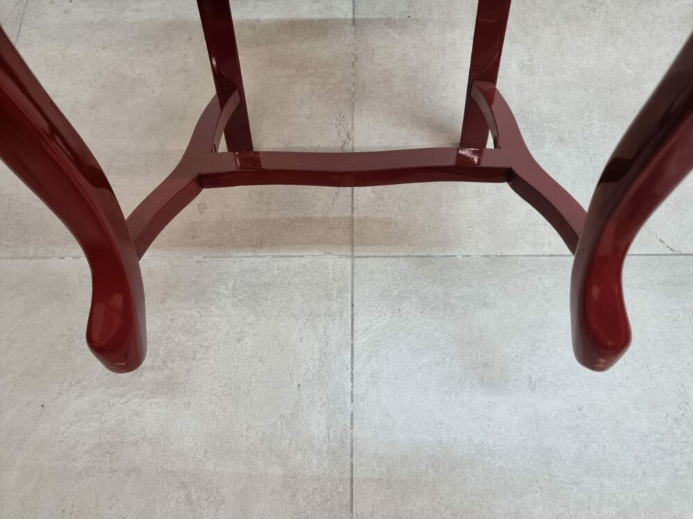 GRUPPO DI 6 SEDIE IN LEGNO LACCATE ROSSE