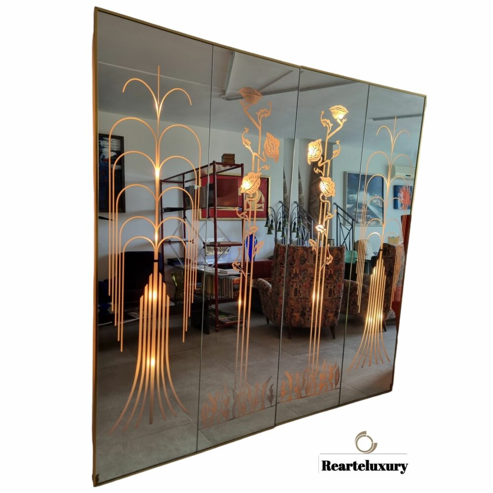 SPECCHIO ART NUVEAU RETRO ILLUMINATO